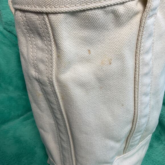 Lands End Durable Canvas Tote Bag Pure Cotton White 62830 - Picture 10 of 13